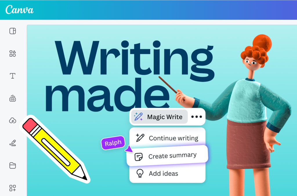 ابزارهای رایگان هوش مصنوعی برای تولید محتوا Canva Magic Write