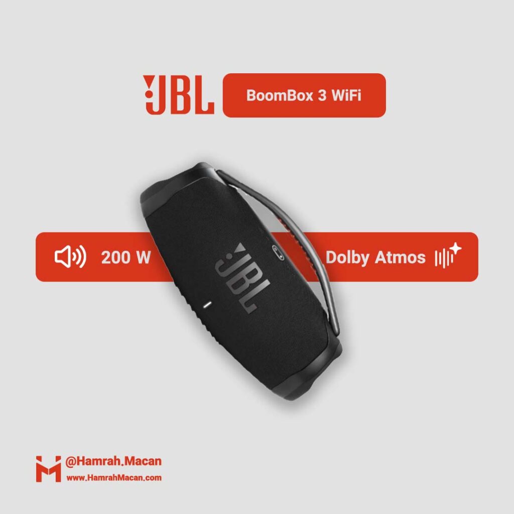 مشخصات اسپیکر بلوتوثی جی بی ال قابل حمل مدل boombox 3 wifi