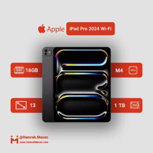 مشخصات تبلت 13 اینچ اپل مدل ipad pro 2024 m4 wifi ظرفیت 1 ترابایت و رم 16 گیگابایت