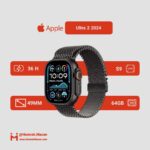 مشخصات ساعت هوشمند اپل مدل Ultra 2 Black Titanium Case Milanese Loop 49mm