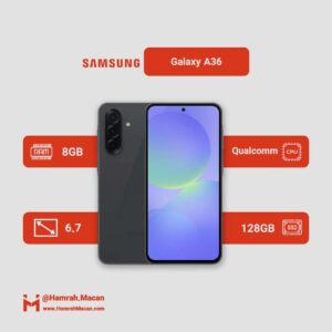 مشخصات گوشی موبایل سامسونگ مدل Galaxy A36 دو سیم کارت ظرفیت 128 گیگابایت و رم 8 گیگابایت - ویتنام