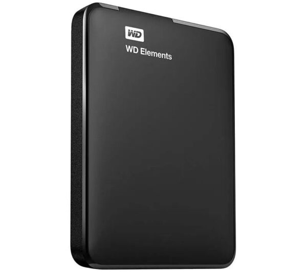عکس هارد اکسترنال قابل حمل برند وسترن دیجیتال با ظرفیت 1 ترابایت، مدل Elements، قابلیت بکاپ گیری دستی، خودکار و ابری، سازگار با کامپیوتر و لپ‌تاپ ویندوز و مک، دارای رابط USB 3.0، سرعت انتقال داده‌ها با رابط USB 3.0 تا 5 گیگابیت بر ثانیه