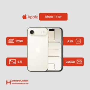 مشخصات گوشی موبایل اپل مدل iPhone Air ZAA eSim ظرفیت 256 گیگابایت و رم 12 گیگابایت - نات اکتیو